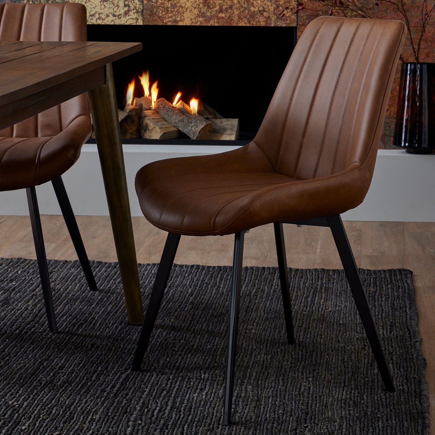 Malmo Tan Dining Chair - LuxmeLounge