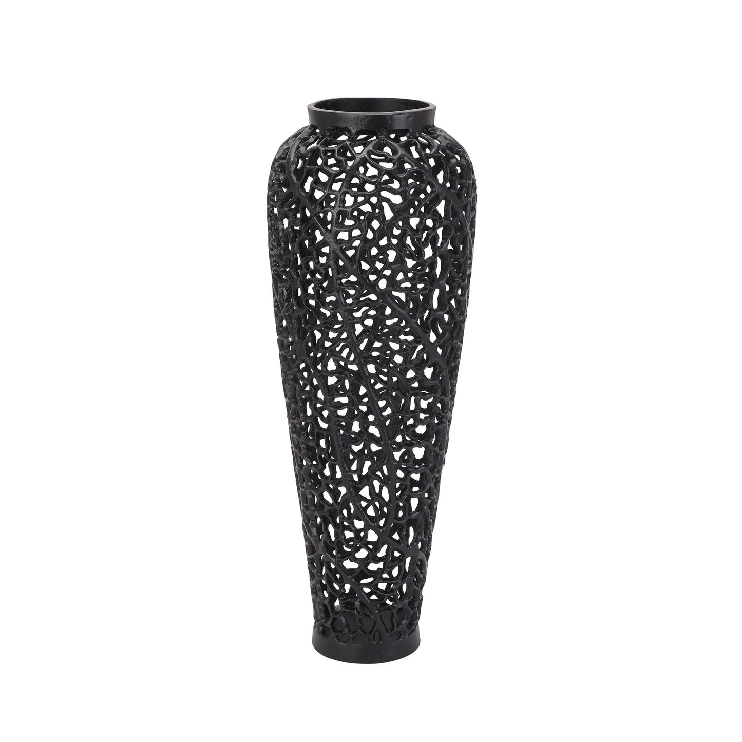 Black Cast Lattice Vase Medium