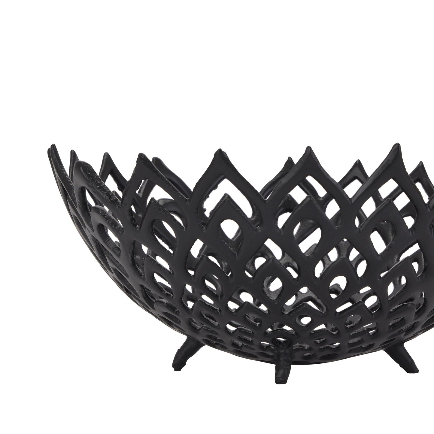 Black Cast Lattice Bowl Medium