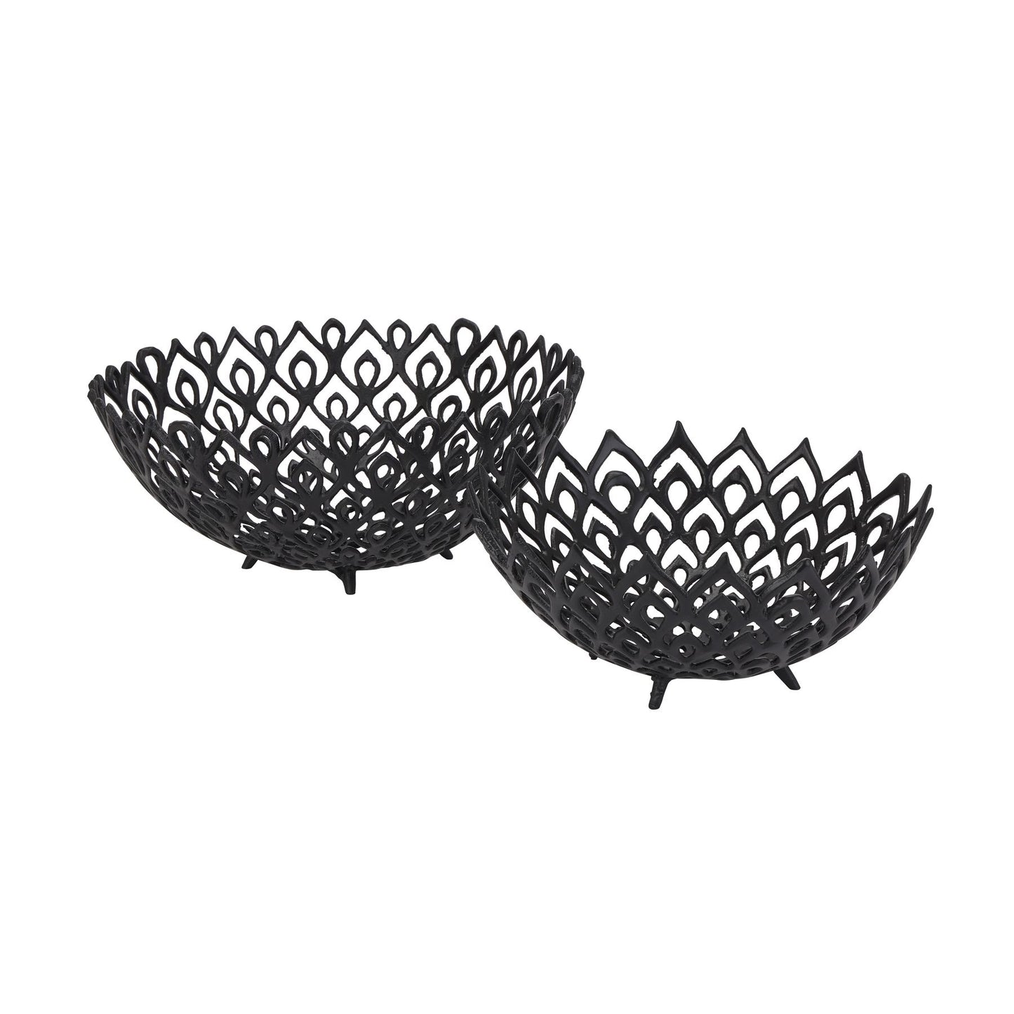 Black Cast Lattice Bowl Medium