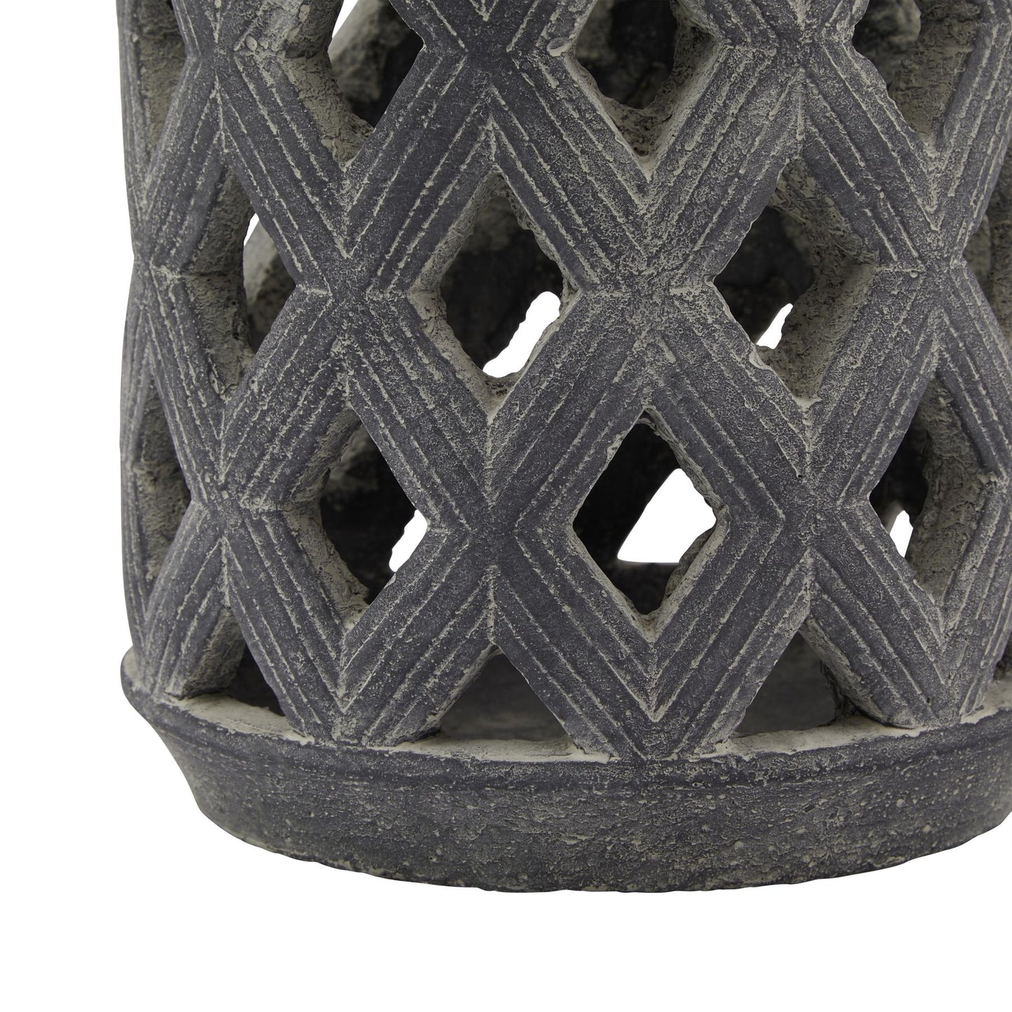 Amalfi Grey Large Lattice Lantern - LuxmeLounge