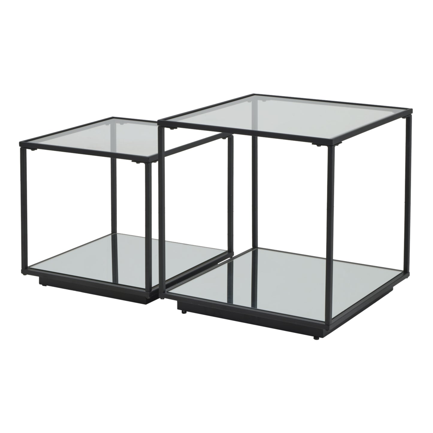 Lennox Black Framed Set Of 2 Side Tables - LuxmeLounge