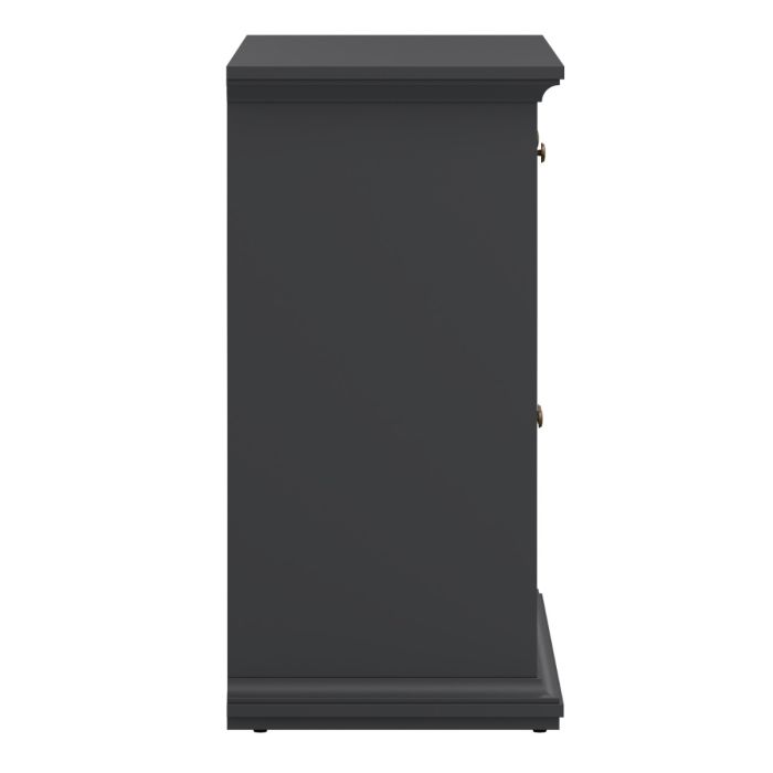 Dark gray cabinet on a white background