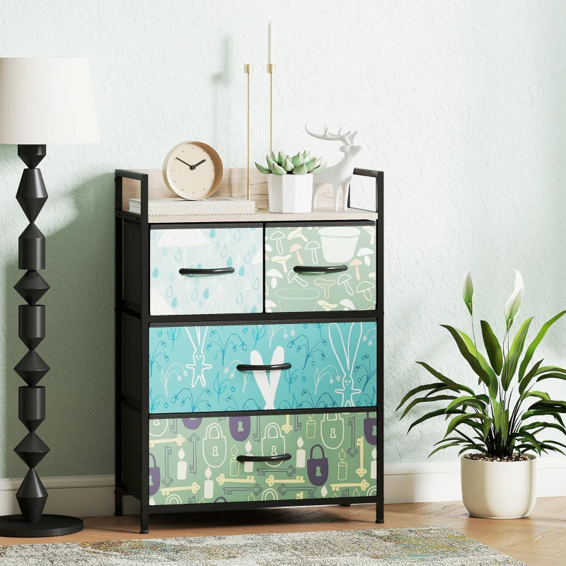 HOMCOM 4-Drawer Chest of Drawers