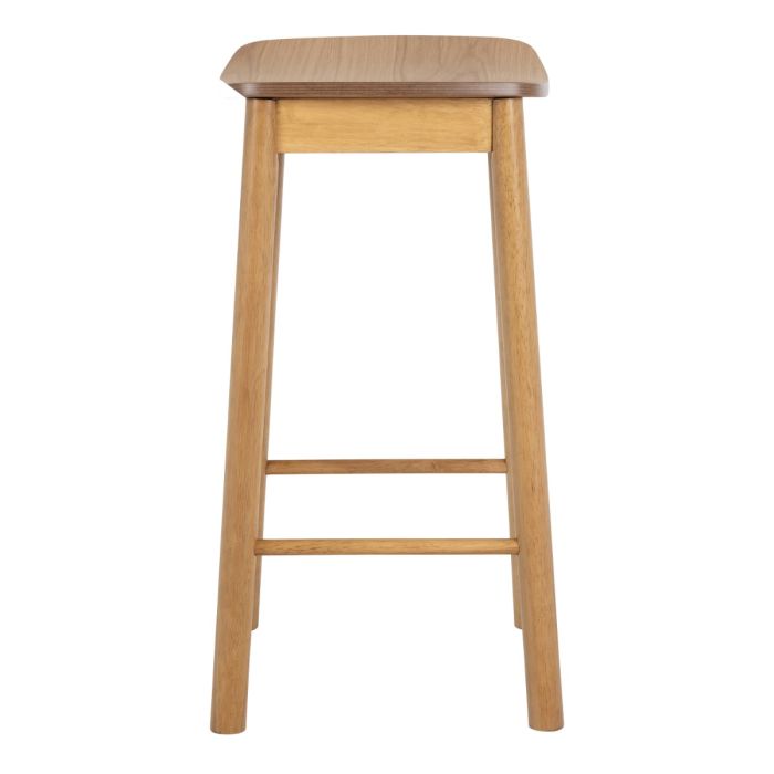 Wooden bar stool on a white background