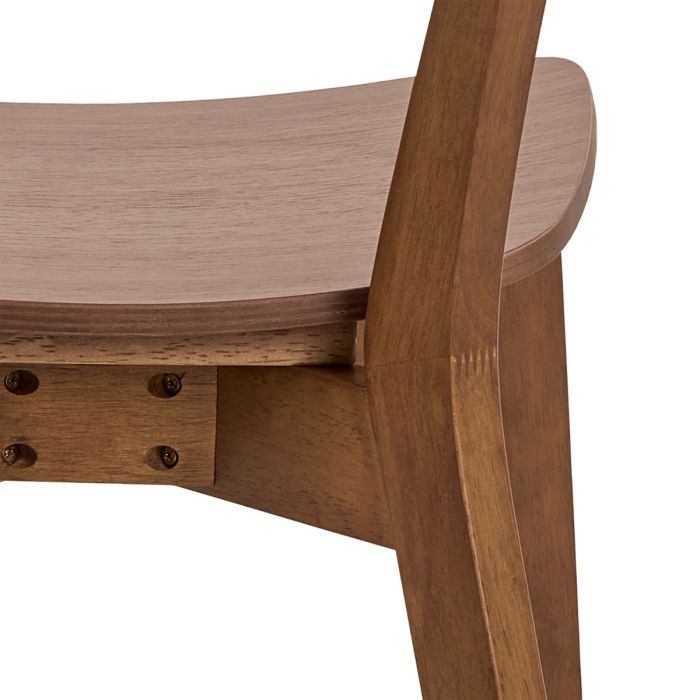 Close-up of a wooden chair with a white background