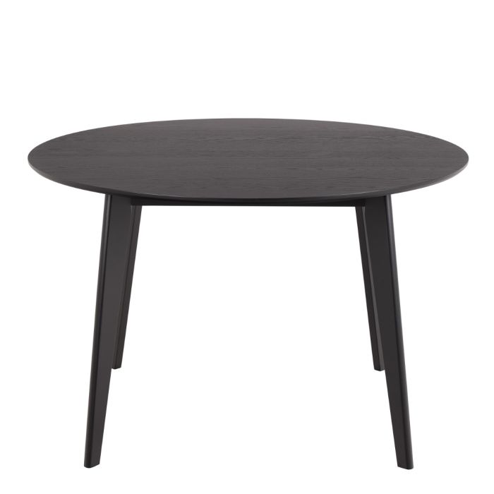 Roxby Round Dining Table in Matt Black
