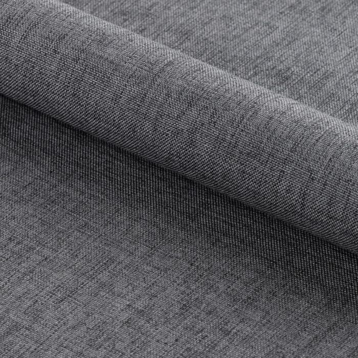 Close-up of gray fabric with a subtle pattern