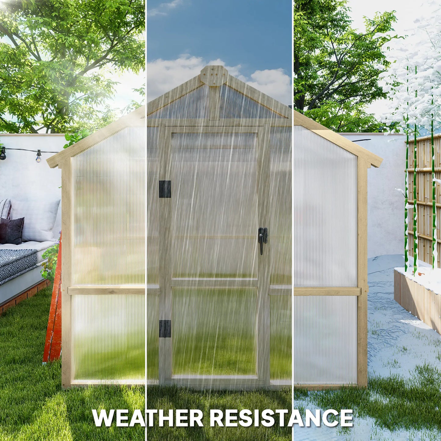 Outsunny 6.6 x 6ft Polycarbonate Greenhouse