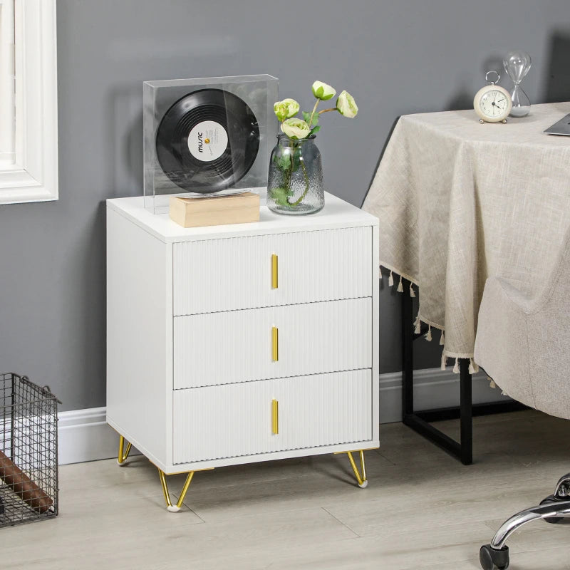HOMCOM Elegant Chest of Three Drawers