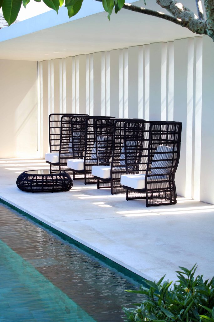 Black Spa Armchair Duo & Coffee Table By Skyline Design