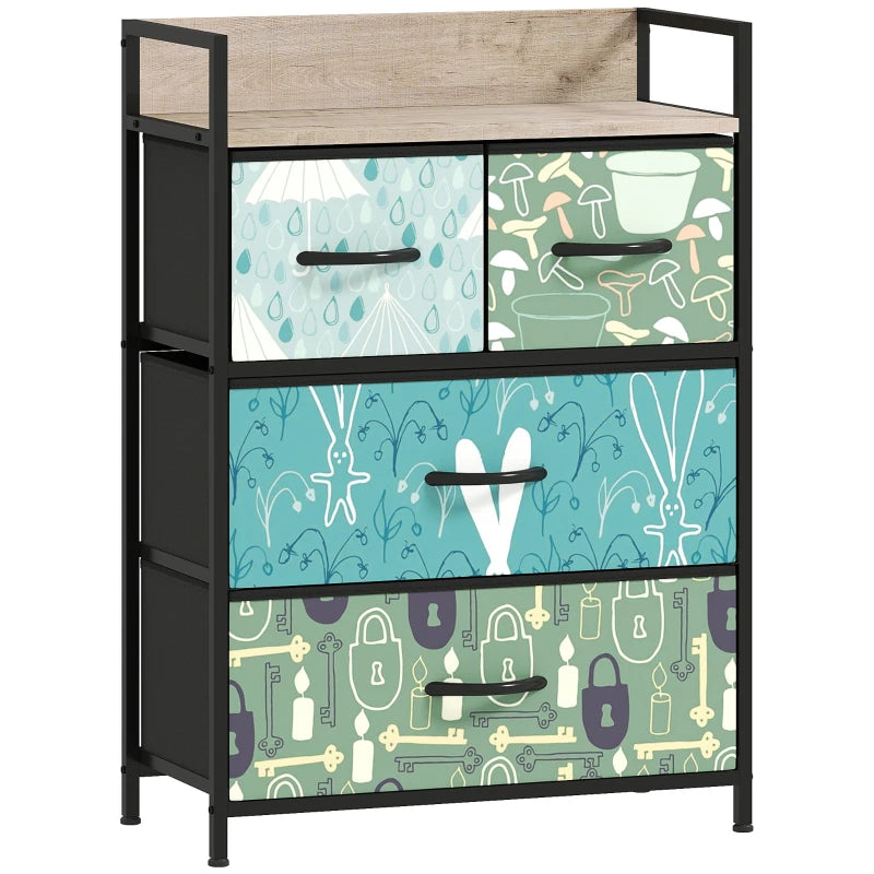 HOMCOM 4-Drawer Chest of Drawers