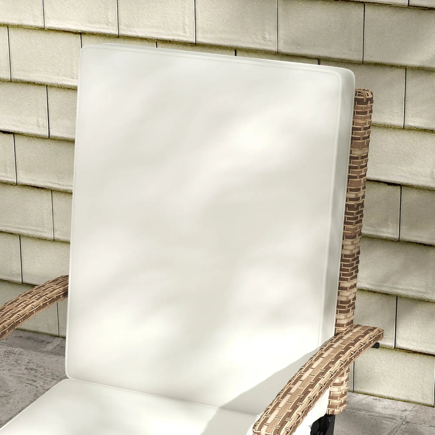 Outsunny 80° Reclining Rattan Lounger