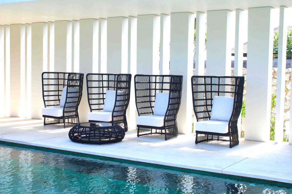 Black Spa Armchair Duo & Coffee Table By Skyline Design