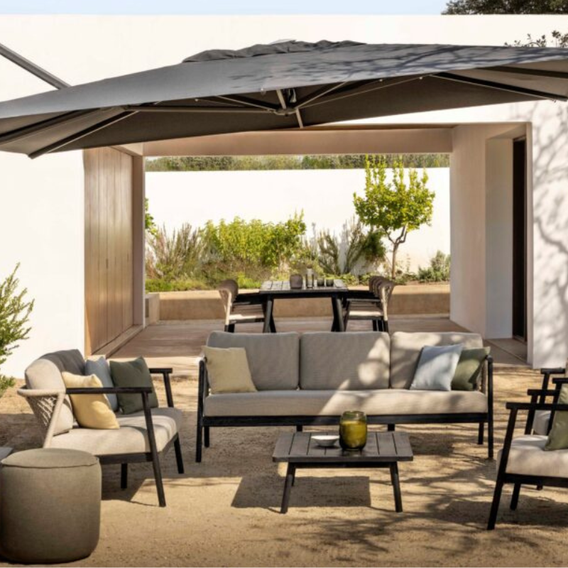 Luxury Nero Black Teak Outdoor Coffee Table By Jardinico