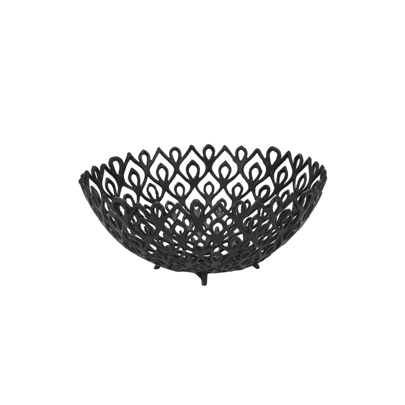 Black Cast Large Lattice Bowl