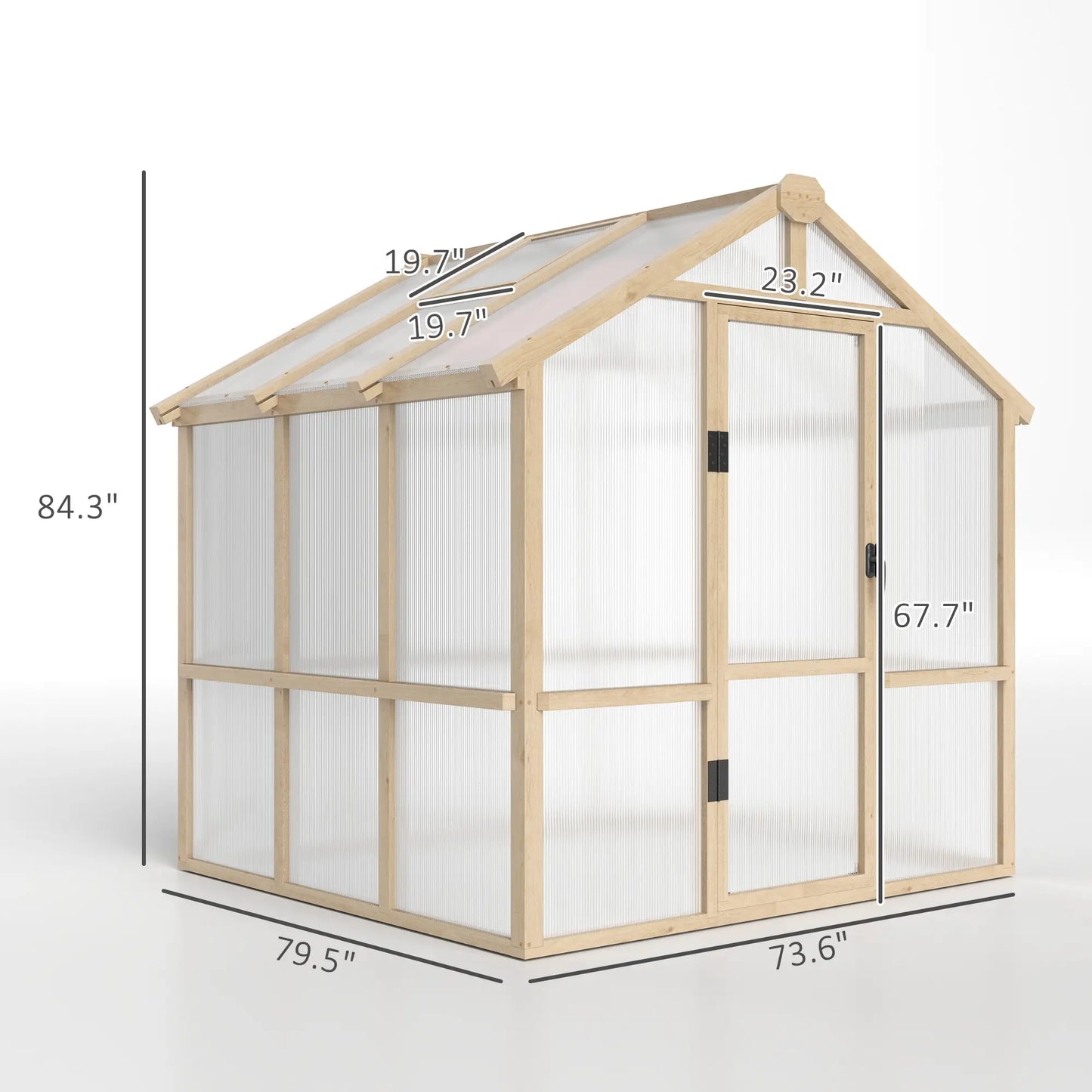 Outsunny 6.6 x 6ft Polycarbonate Greenhouse