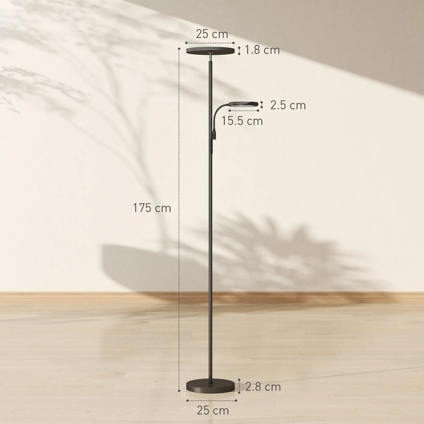 HOMCOM LED Floor Lamp
