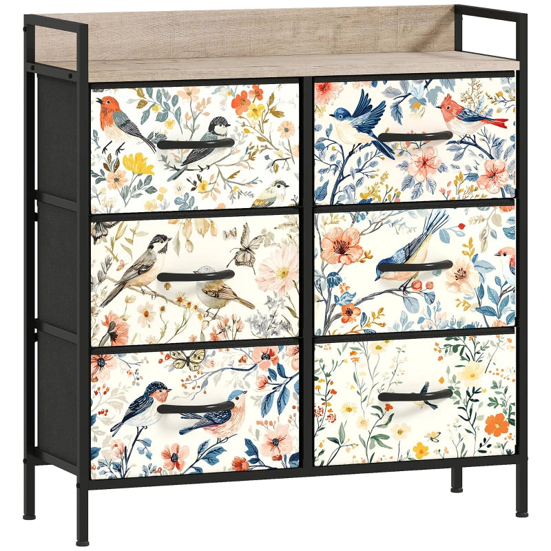 HOMCOM 6-Drawer Chest of Drawers