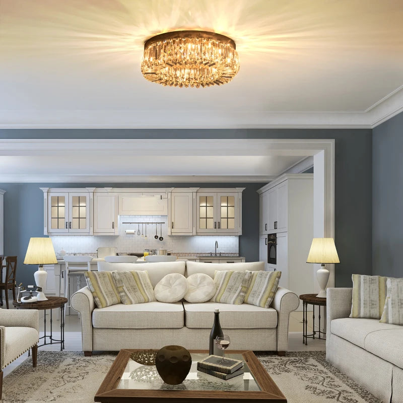 HOMCOM Luna Crystal Droplet Ceiling Light