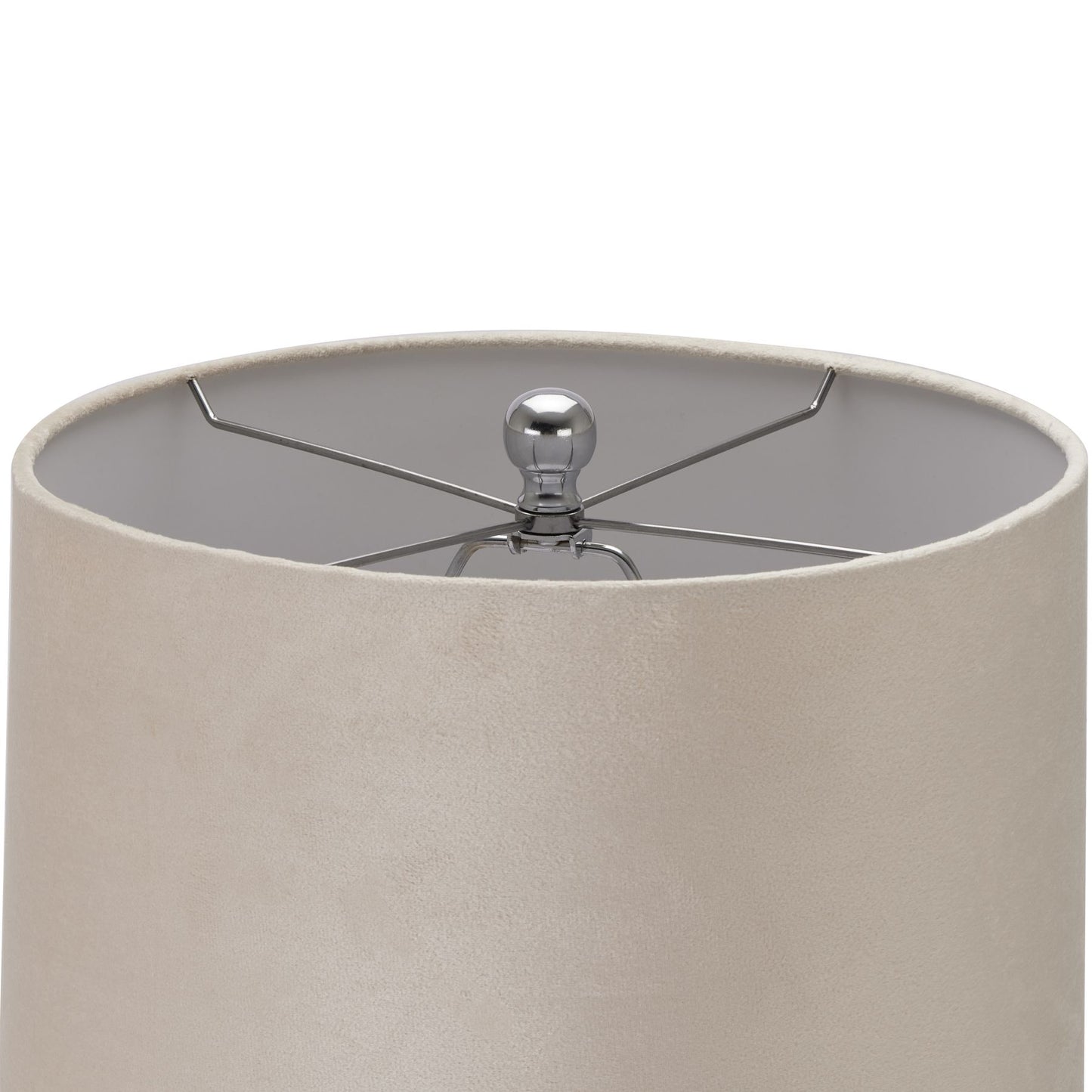 Alberta Metallic Glass Lamp With Velvet Shade - LuxmeLounge