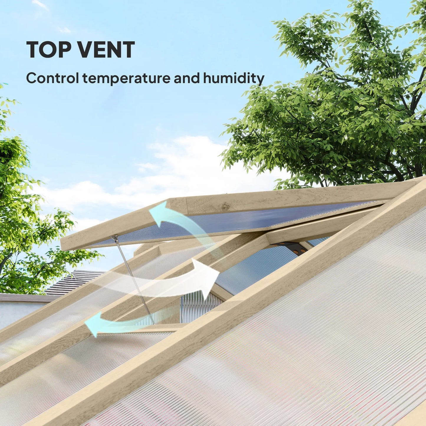 Outsunny 6.6 x 6ft Polycarbonate Greenhouse