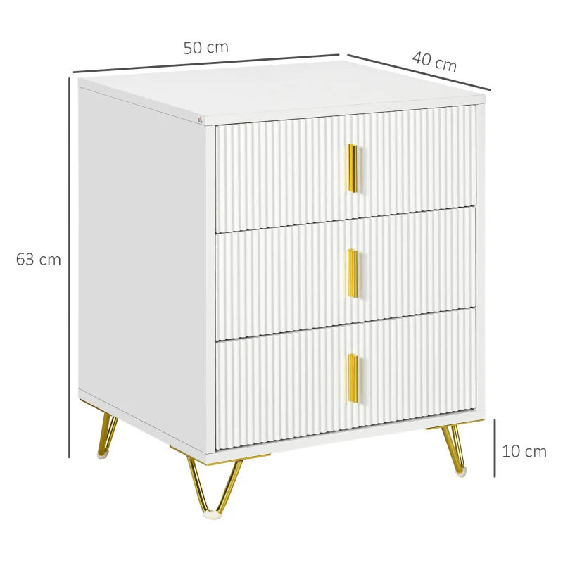 HOMCOM Elegant Chest of Three Drawers