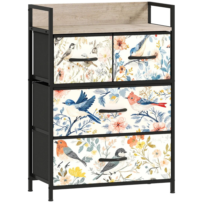 HOMCOM 4-Drawer Chest of Drawers