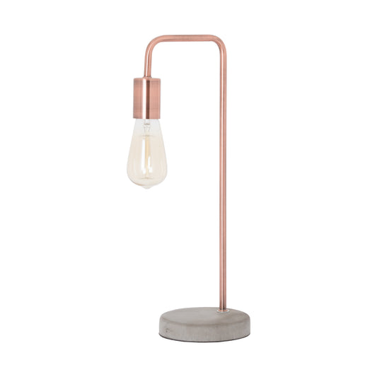 Copper Industrial Lamp With Stone Base - LuxmeLounge