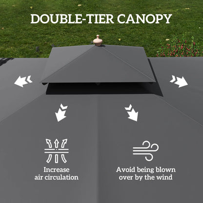 Outsunny 3 m Square Canopy Parasol