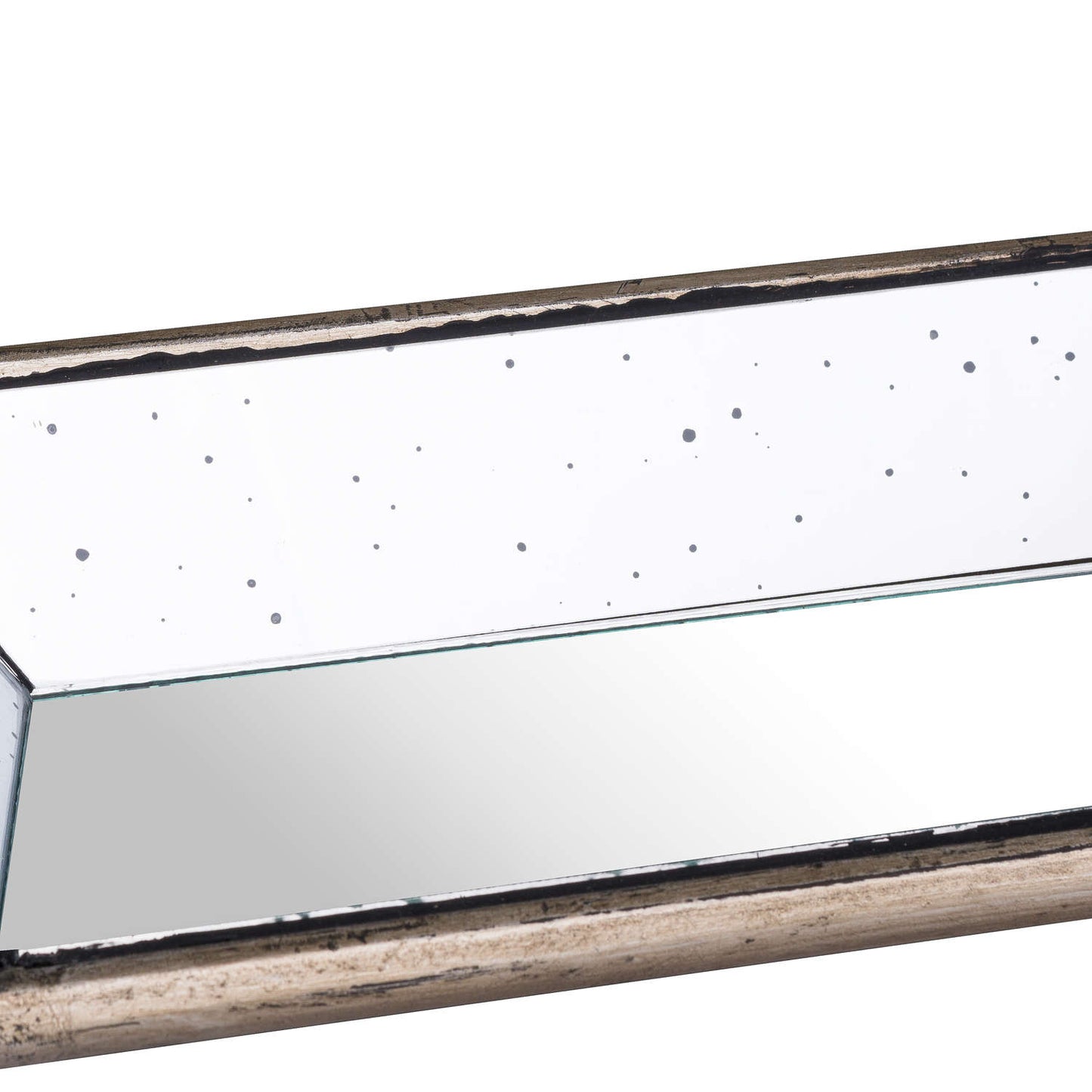 Astor Distressed Mirrored Display Tray With Wooden Detailing - LuxmeLounge - [vendor_name]