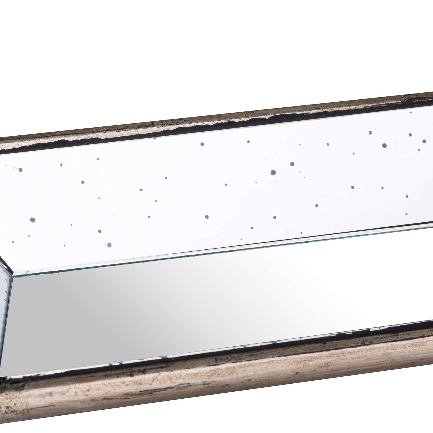 Astor Distressed Mirrored Display Tray With Wooden Detailing - LuxmeLounge - [vendor_name]