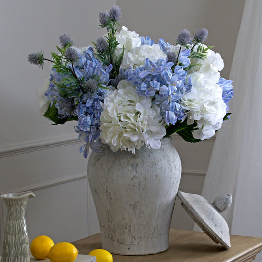 Bloomville Stone Ginger Jar By Hill Interiors