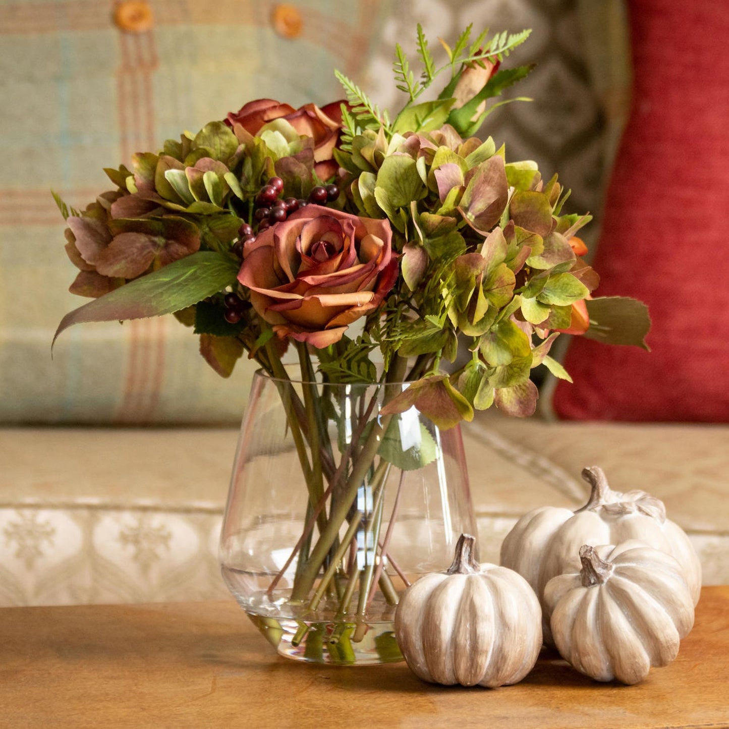 Set Of Three Carved Wood Effect Pumpkins - LuxmeLounge - [vendor_name]