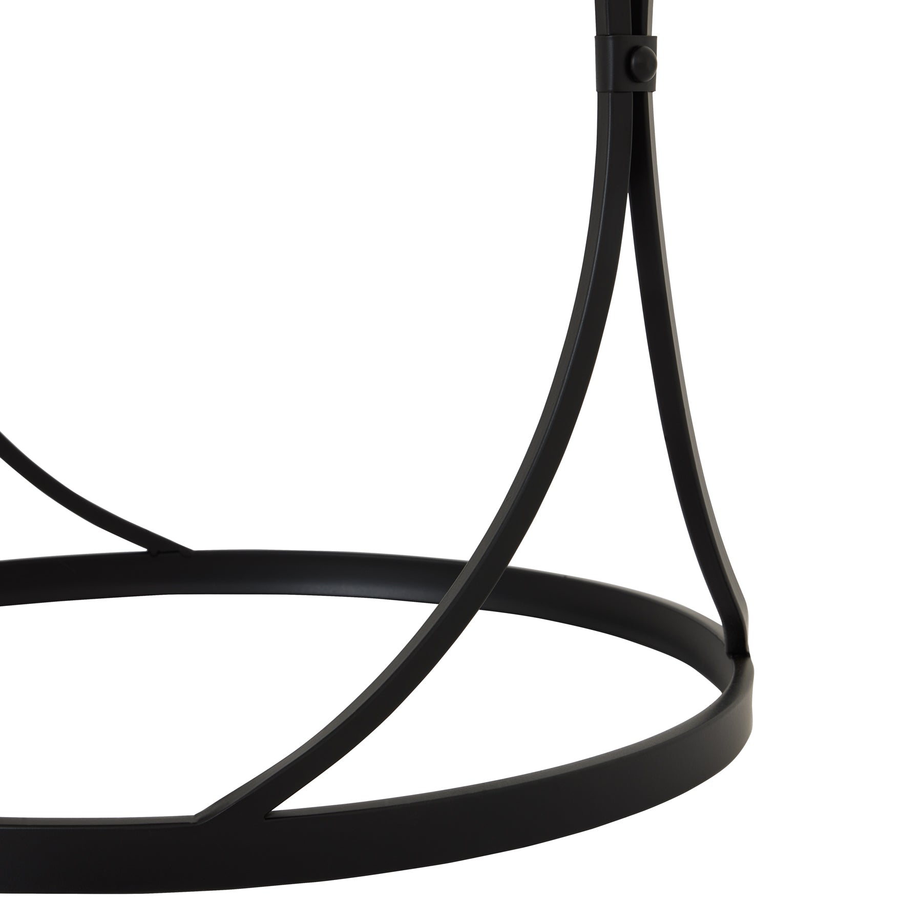 Concaved Set Of Two Black Mirrored Side Tables - LuxmeLounge