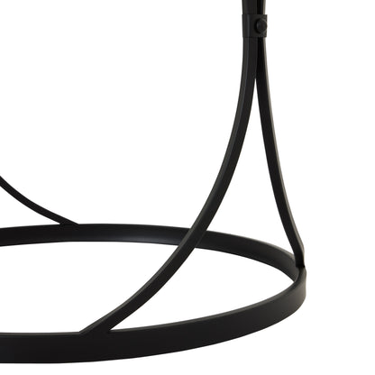 Concaved Set Of Two Black Mirrored Side Tables - LuxmeLounge