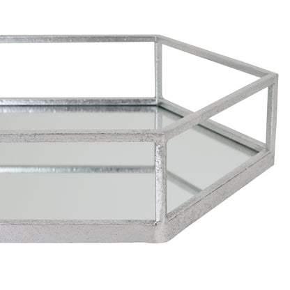 Silver Hexagon Set Of Two Trays - LuxmeLounge - [vendor_name]
