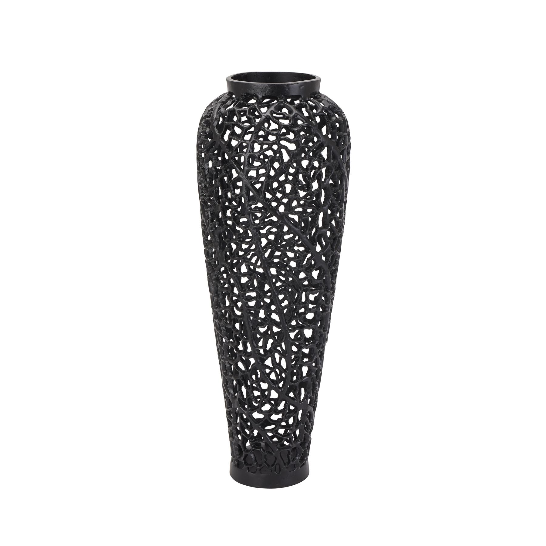 Black Cast Lattice Vase Medium 