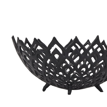 Black Cast Lattice Bowl Medium
