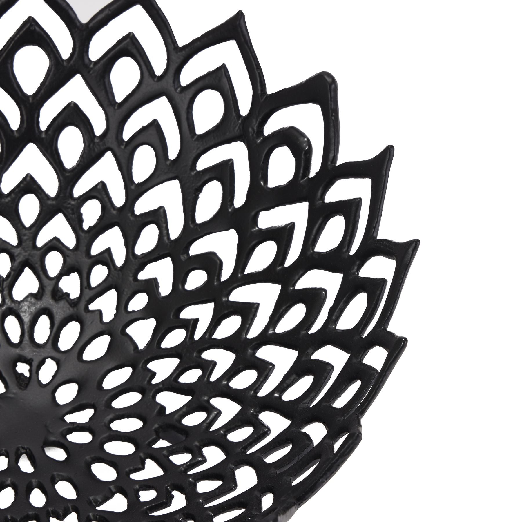 Black Cast Lattice Bowl Medium