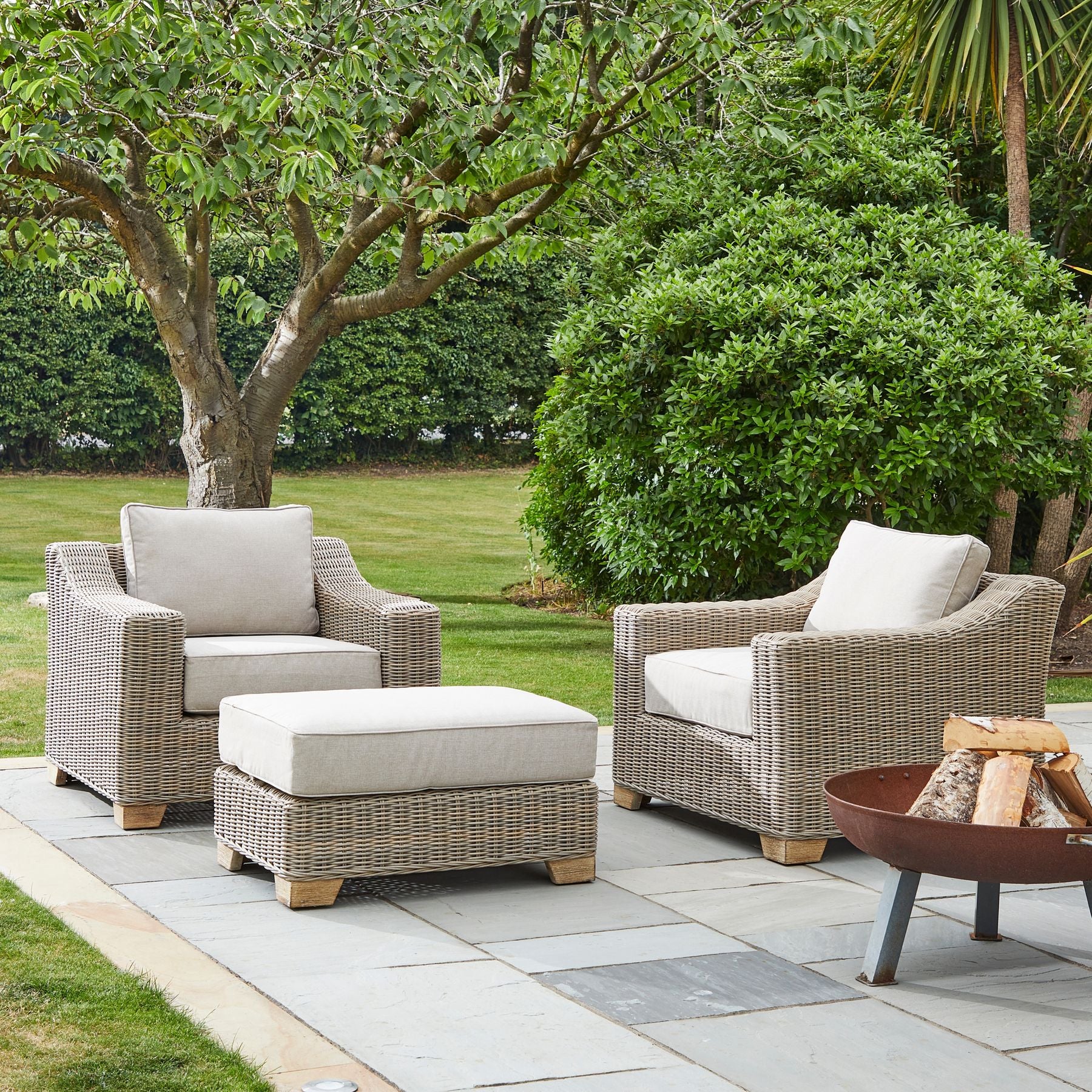 Capri Collection Outdoor Foot Stool - LuxmeLounge