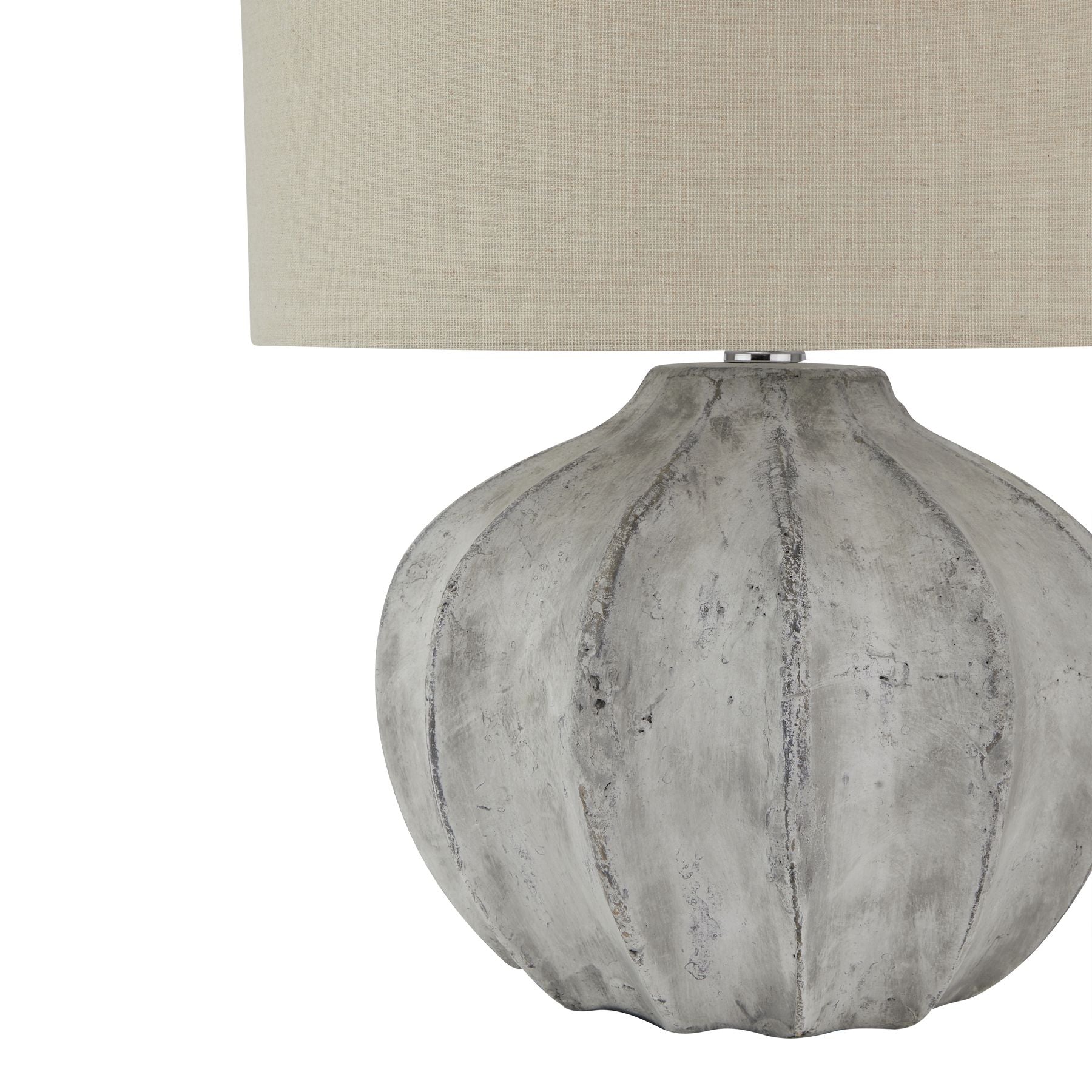 Darcy Antique White Flute Lamp - LuxmeLounge