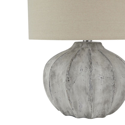 Darcy Antique White Flute Lamp - LuxmeLounge