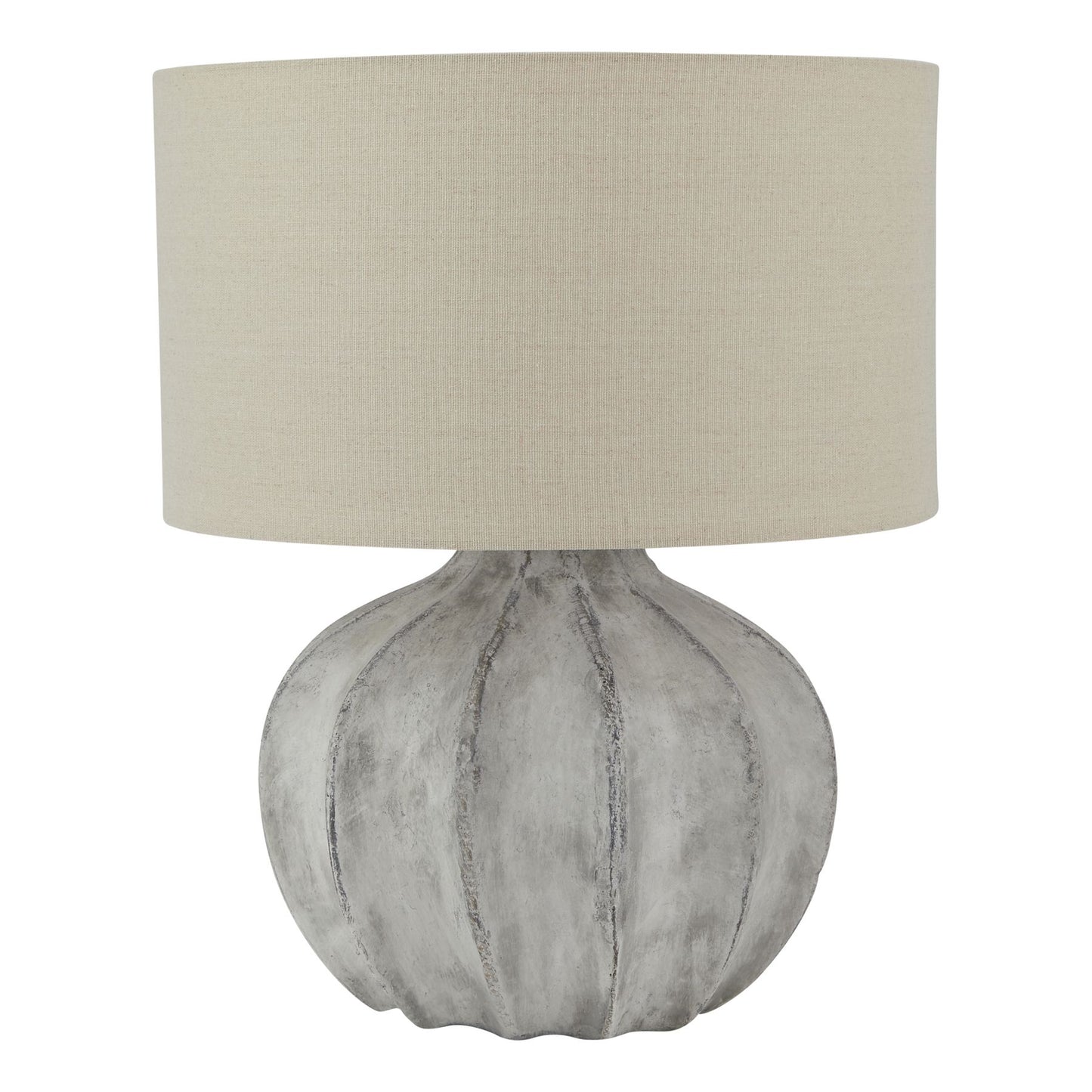 Darcy Antique White Flute Lamp - LuxmeLounge