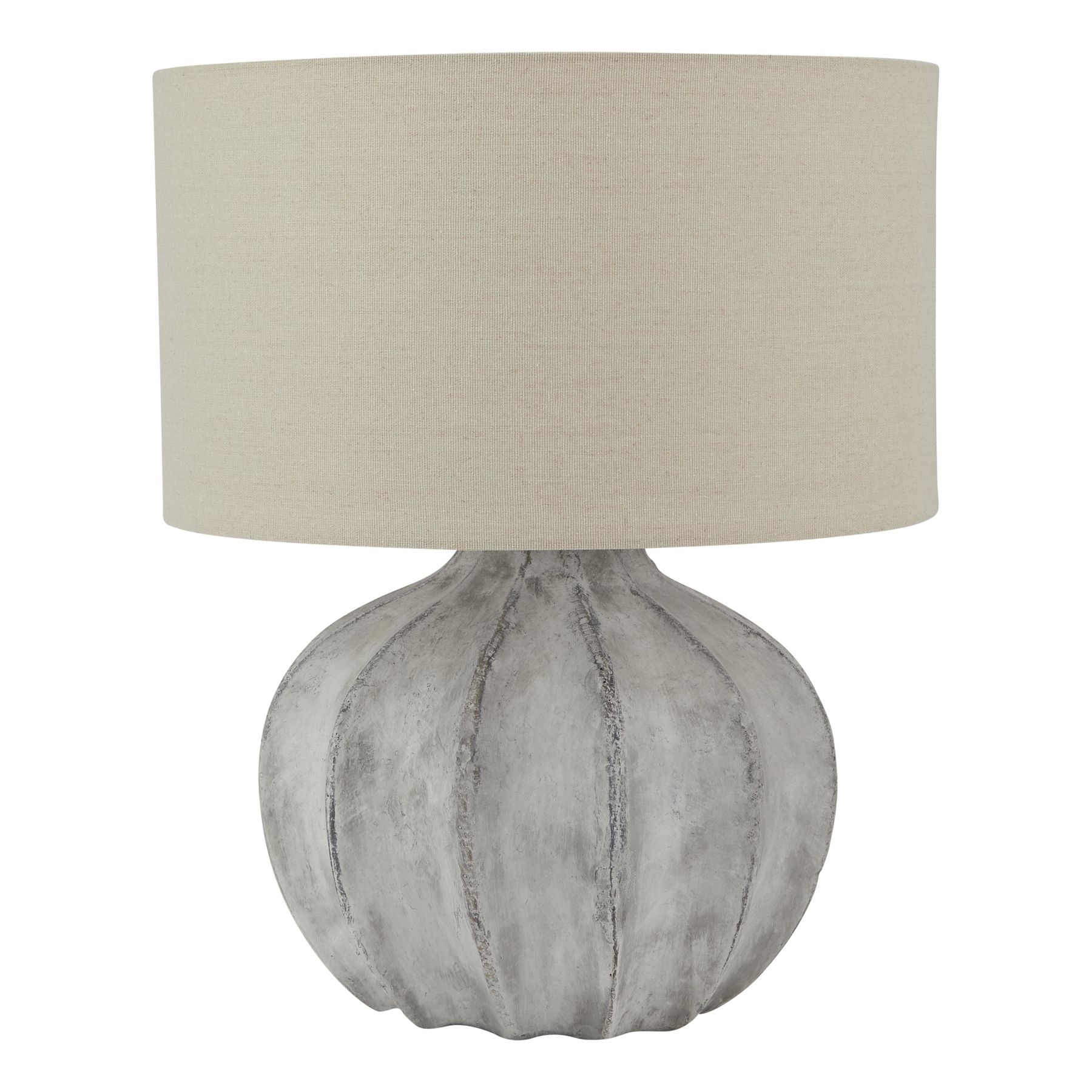 Darcy Antique White Flute Lamp - LuxmeLounge