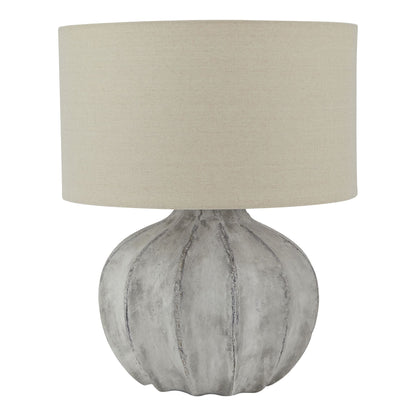 Darcy Antique White Flute Lamp - LuxmeLounge