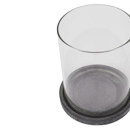 Amalfi Grey Large Hurricane Lantern - LuxmeLounge