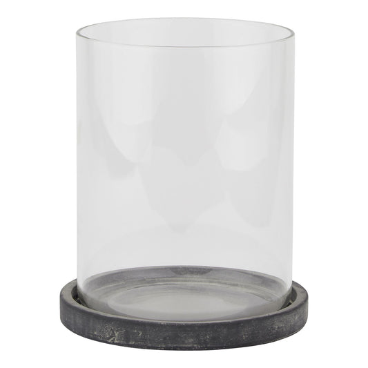 Amalfi Grey Large Hurricane Lantern - LuxmeLounge