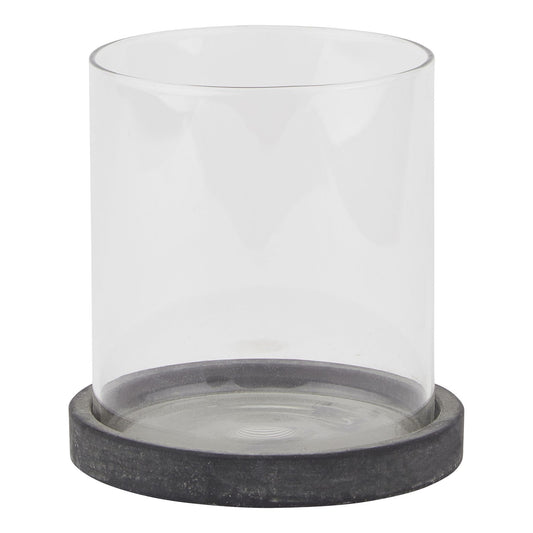 Amalfi Grey Hurricane Lantern - LuxmeLounge