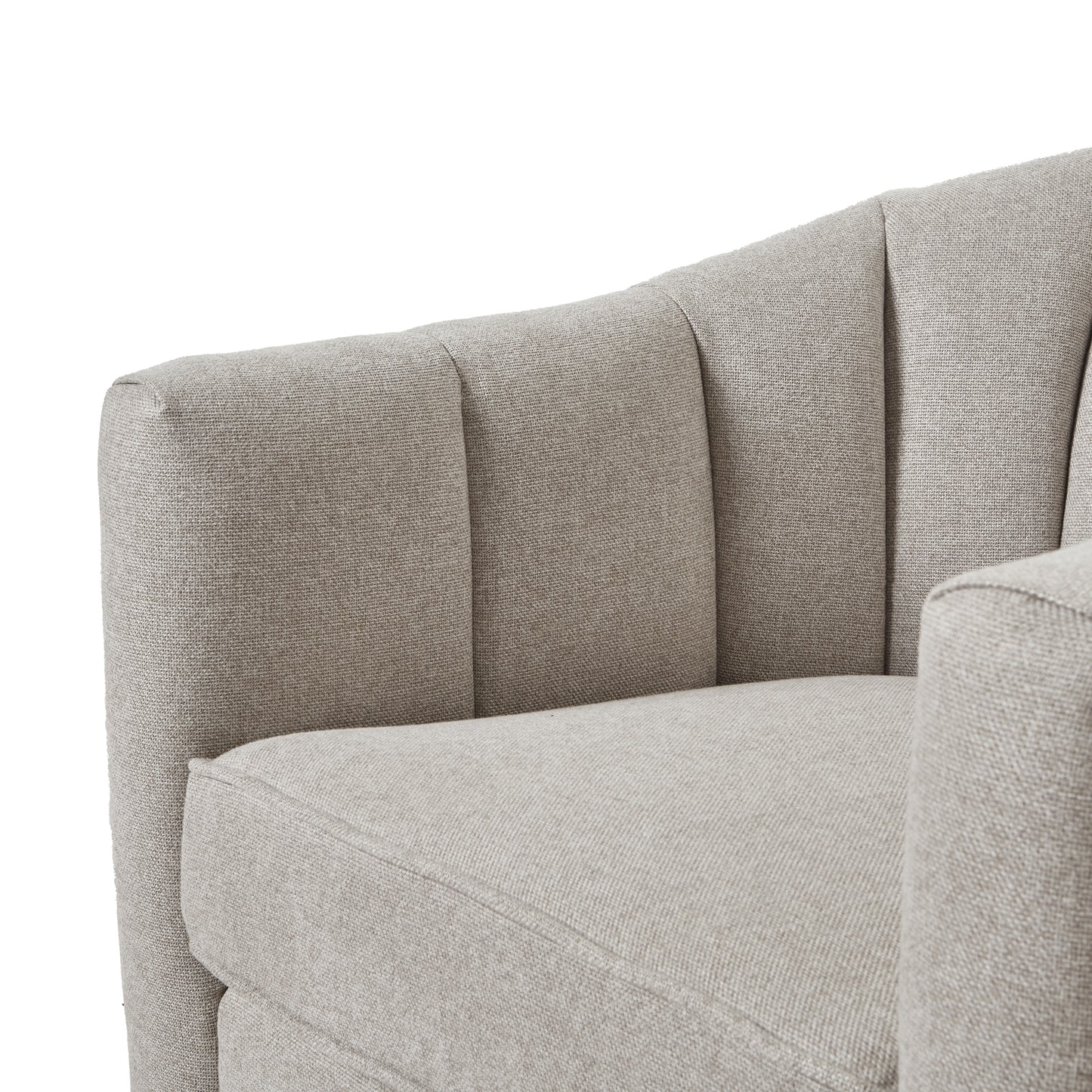 Lily Swivel Chair In Oatmeal Twill - LuxmeLounge